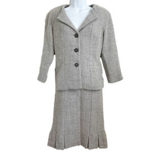 𝅺Talbots Wool Grey Skirt Suit